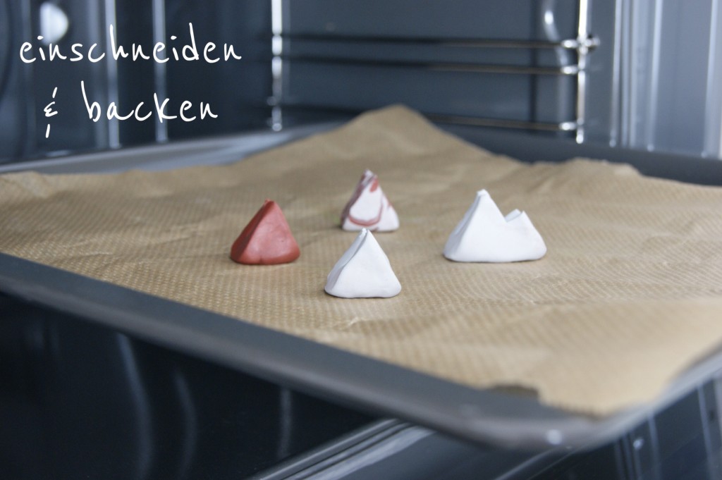 Fimo nach Anleitung im Ofen backen