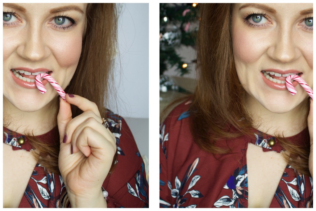 festliches Make-up für Weihnachten - Lipgloss statt roten Lippen