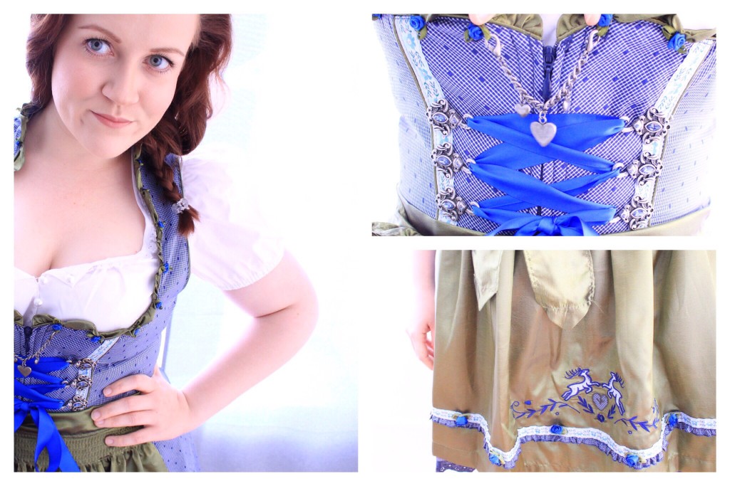 Blau-grünes Dirndl von Krüger Dirndl - bezaubernde Details