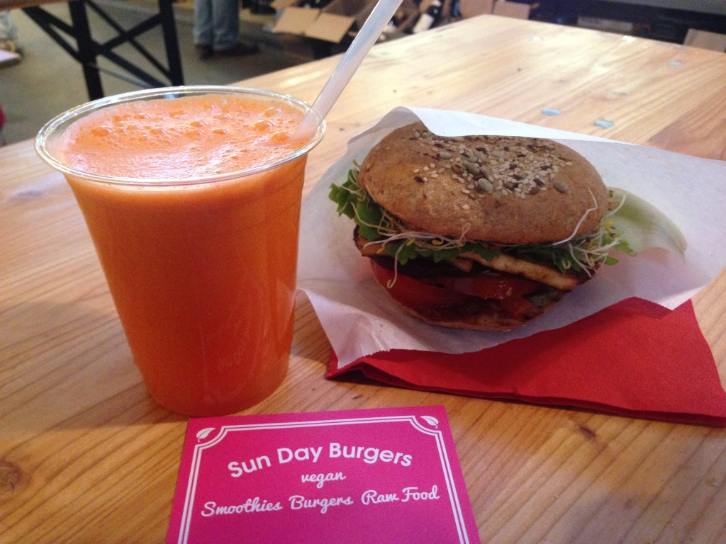 Veganer Burger in der Markthalle 9