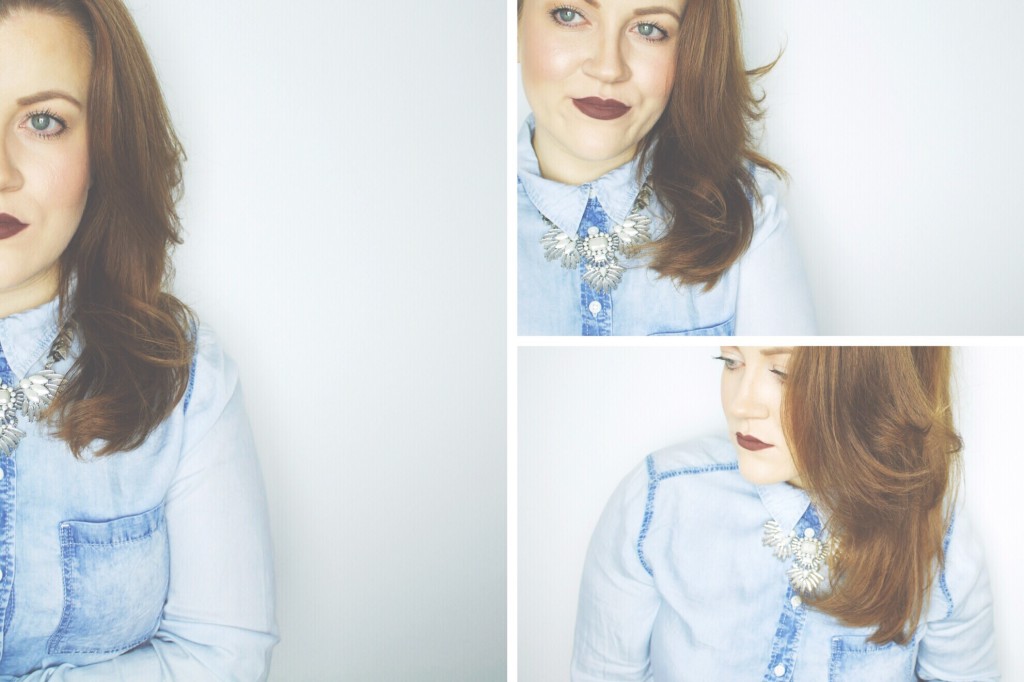 Denim Shirt & Statement Kette