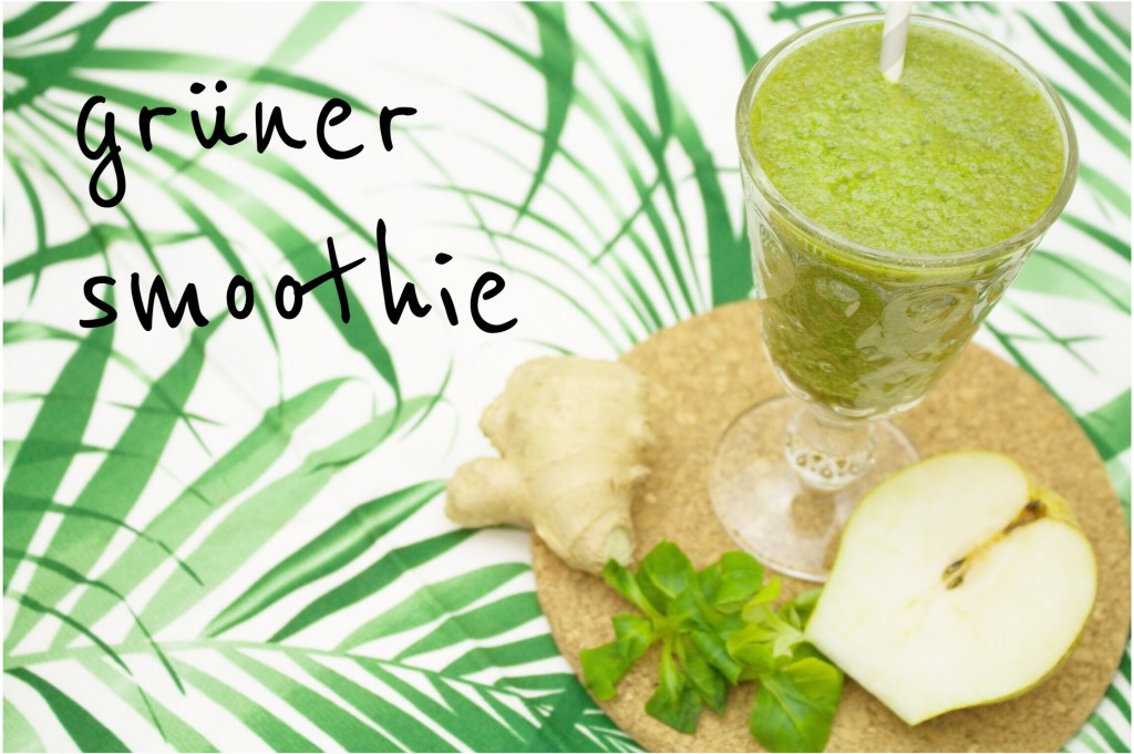 Beitragsbild: Rezept: grüner Smoothie für einen flachen Bauch mit Feldsalat - lecker