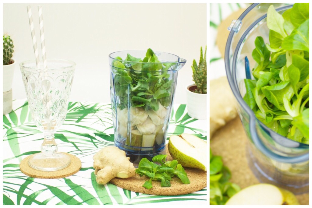 Zutaten für einen leckeren grünen Smoothie, für Anfänger geeignet