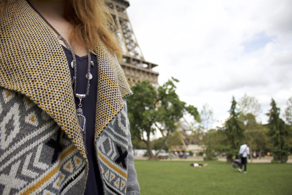 Detailaufnahme - Boho-Parisian Look von CECIL - Boho Strickjacke für einen entspannten Herbsttag