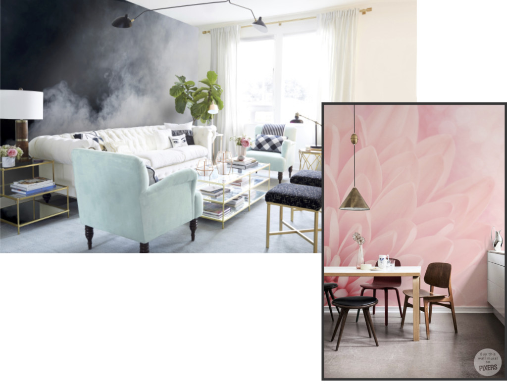 Fototapete in modern inspiration sunday: favorite interior trends - gold, grün und samt