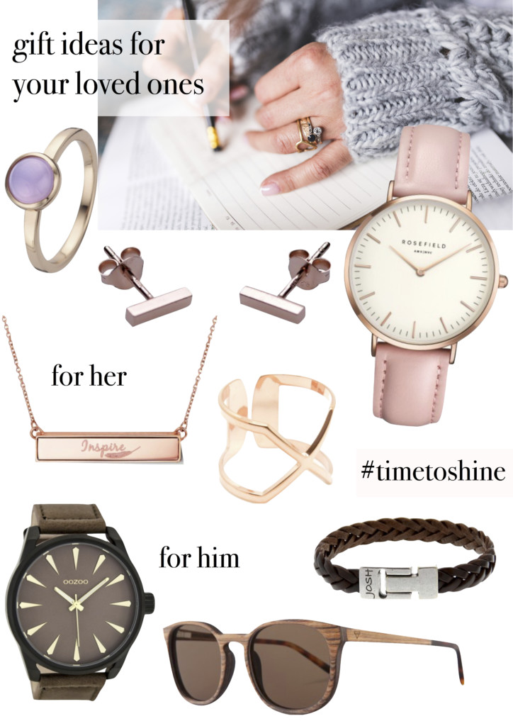 Schmuck, Uhren, Sonnenbrille : Geschenkideen zu Weihnachten von Brandfield #timetoshine - Gewinnspiel Collage - Fashion Blogger Leipzig