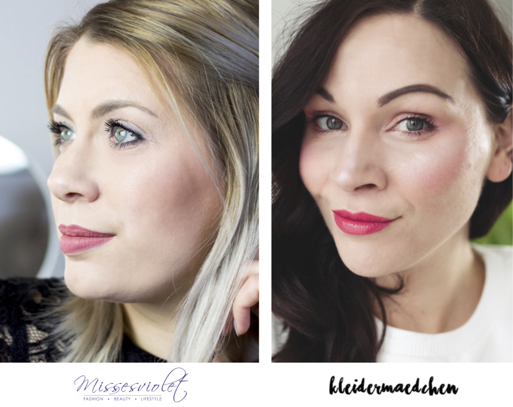 tipgerechte Make-Up Looks für den Valentinstag von den Beauty Bloggern Sara von Missesviolet und von Jessy von kleidermädchen