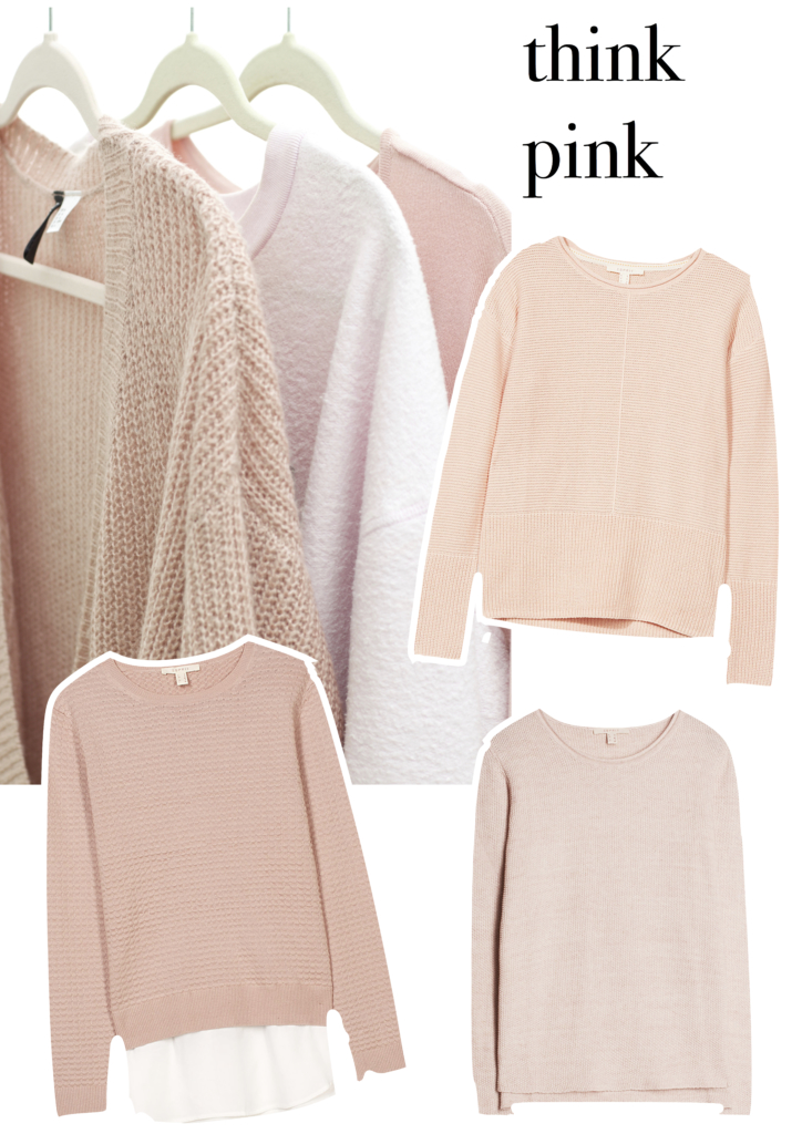 Collage: think pink: Rosa Pullover für den Frühling - Fashion Blog Leipzig