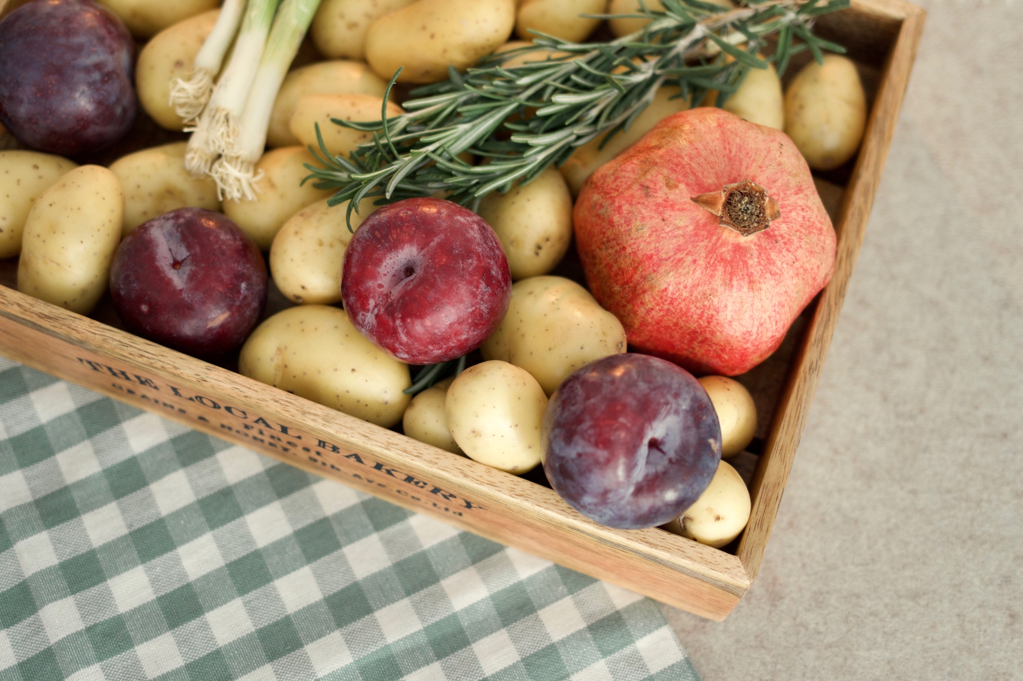 Vegetarische Zutaten für ein weihnachtliches Gericht