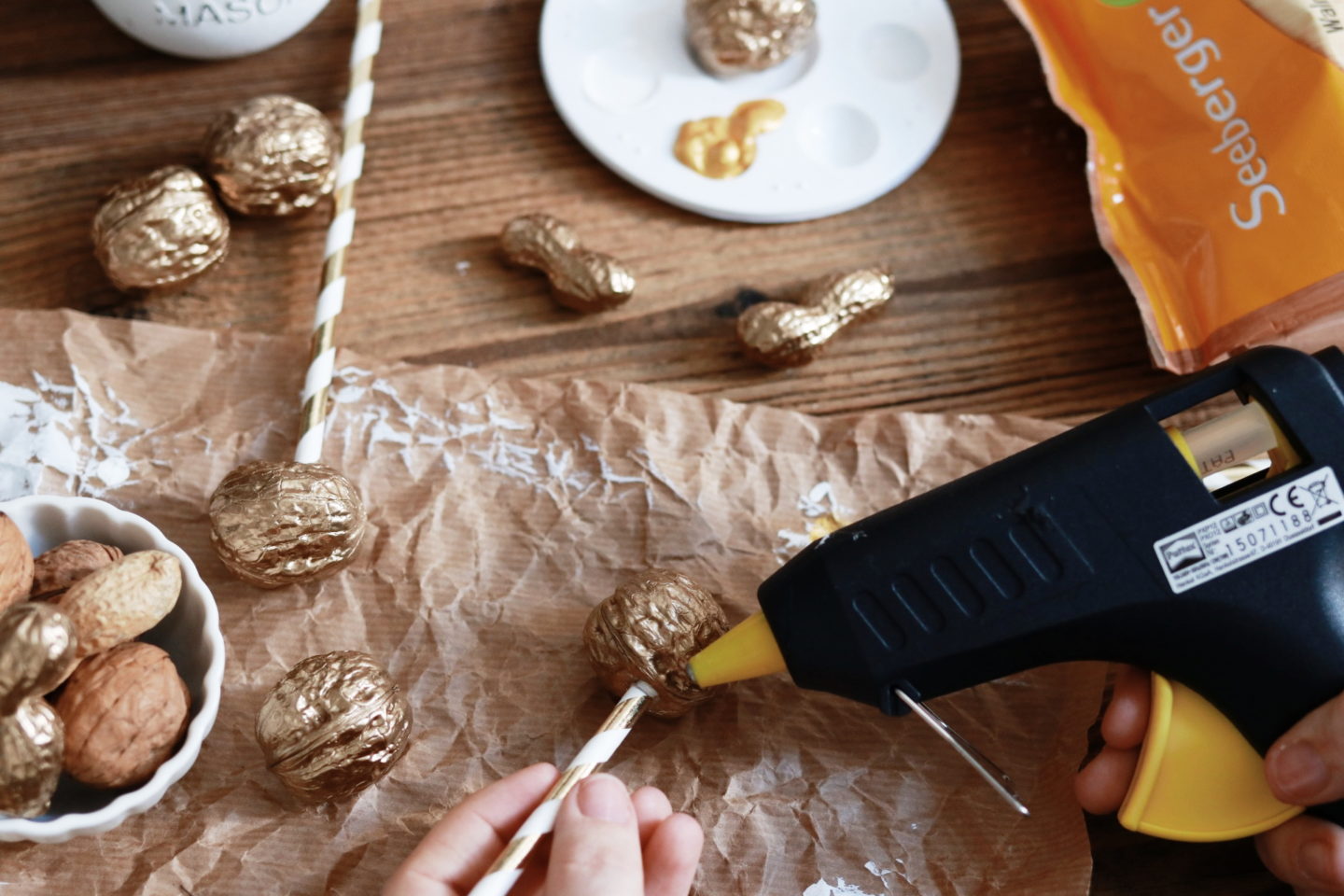 DIY Centerpiece Tischdeko Weihnachten: festliche Tischdekoration für Weihnachten