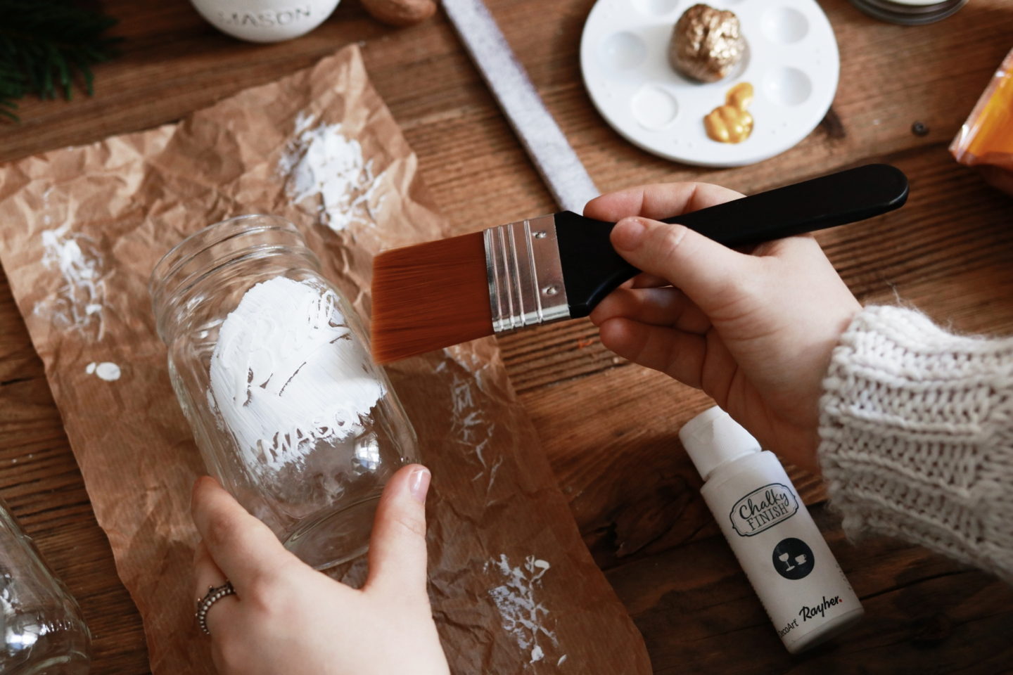 DIY Centerpiece Tischdeko Weihnachten: festliche Tischdekoration für Weihnachten