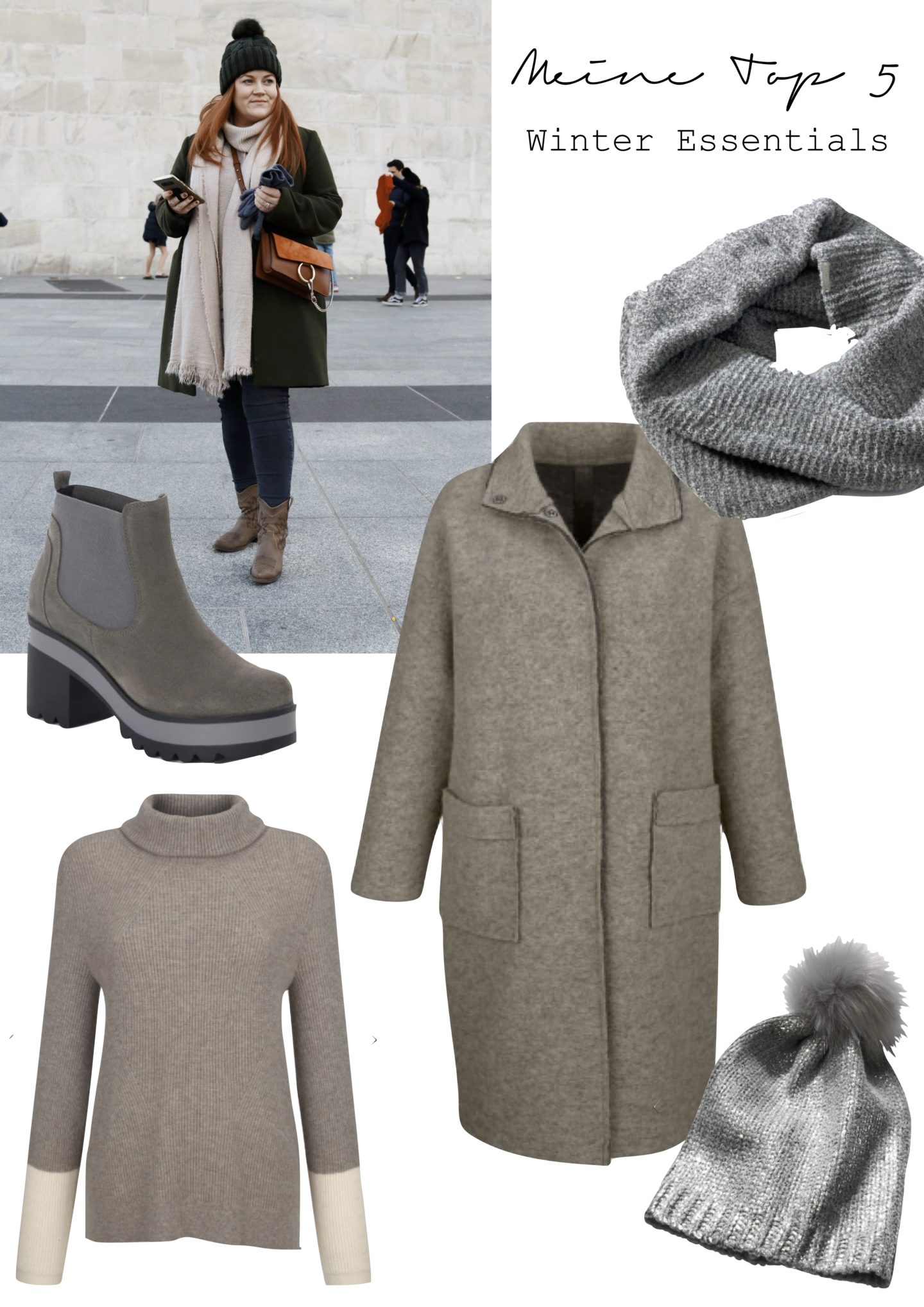 Warme Strickjacke