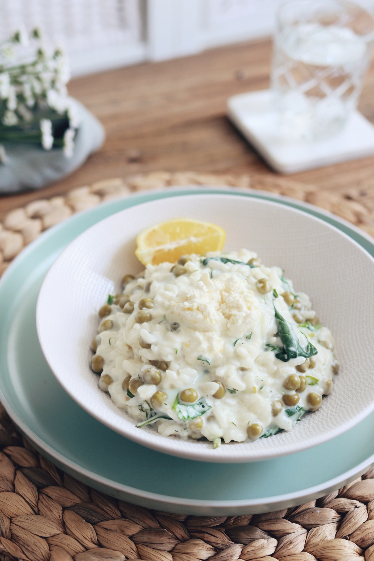 Rezeptidee für Cremiges Risotto mit Mascarpone & Erbsen