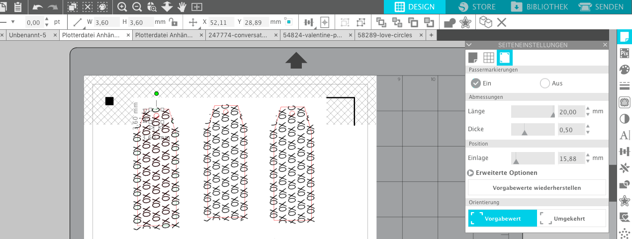 DIY Plotteridee: Geschenkanhänger zum Valentinstag