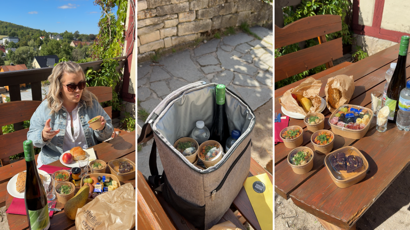 Picknick in den Weinbergen von Freyburg